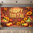 thumbnail image 4 of Decorative Design Happy Fall Banner Leaf Pattern Wooden Background Floral Basket for Autumn Decoration Outdoor Party Thanksgiving, 4 of 9