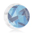 thumbnail image 3 of Round Glass Ashtray 8.5×3.5in Non-Bubble Anti-Rolling Edge Smooth Not Hurt Hands For Living Room Bedroom Work Hotel Office Car Blue Geometric Lines_4, 3 of 8