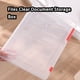 thumbnail image 3 of Inteprter Caja de almacenamiento de documentos transparente, carpeta organizadora, cajas de clasificación gruesas transparentes, papel A4 Carpetas de archivos, 3 of 6