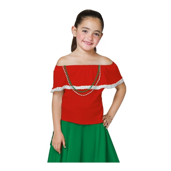 Disfraz Infantil Source Blusa Roja Mexicana Talla 6 años Fiestas Patrias 2026