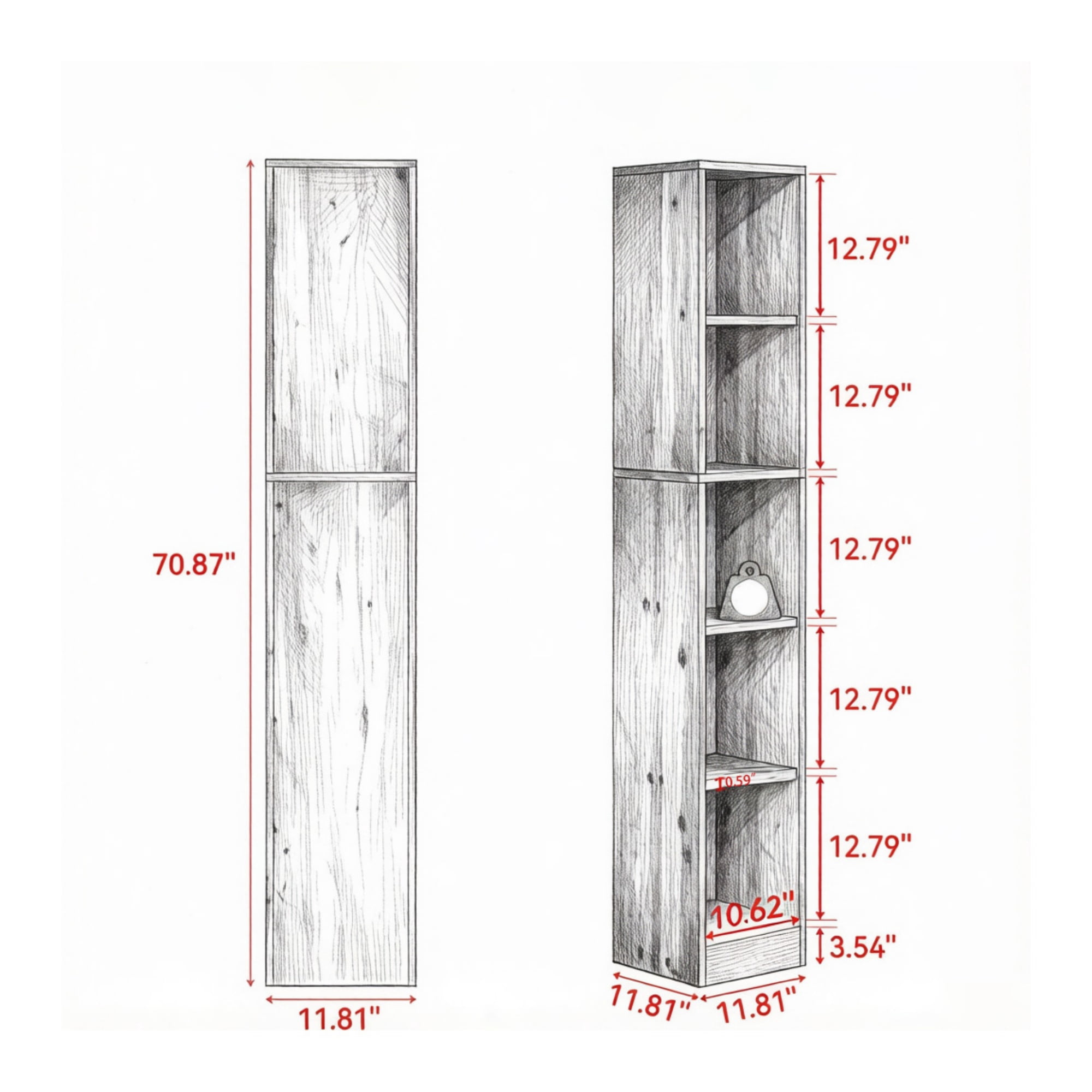 Bookshelf Storage Rack
