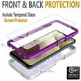 thumbnail image 4 of Circlemalls Case for Google Pixel 7, Tempered Glass Screen Protector, Drop Proof Phone Glitter Cover-Purple, 4 of 5