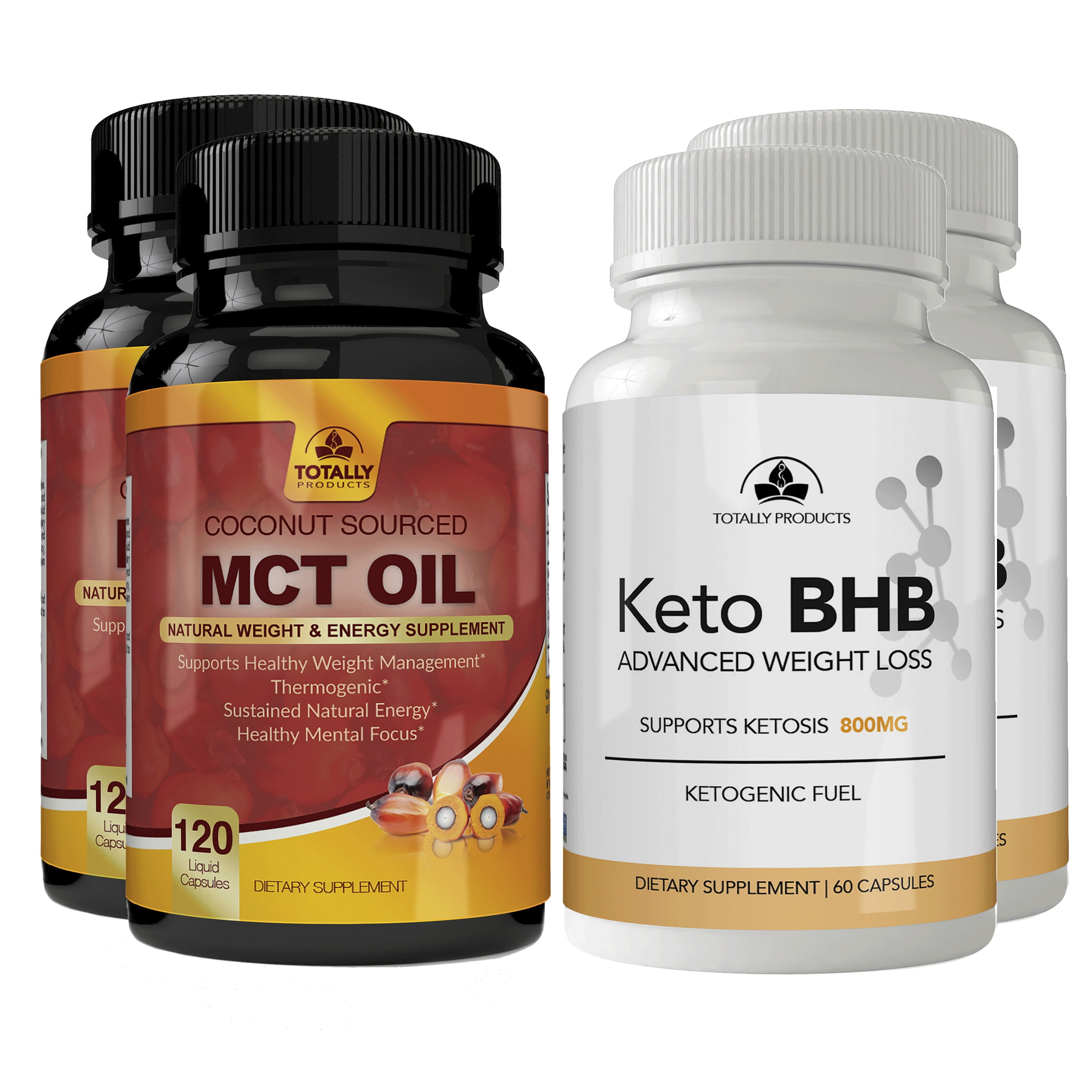 Totally Products Keto Slim BHB & Pure MCT Oil Combination (2 sets of bundle)