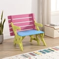 thumbnail image 2 of Kids Outdoor Picnic Table Set with Bench, 2 In 1 Colorful Toddler Activity Table, Wooden Children Table and Chair Set for Indoor Garden Patio Yard, 2 of 8