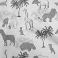 thumbnail image 1 of oneOone Cotton Flex Gray Fabric Tropical Animal Fabric For Sewing Printed Craft Fabric By The Yard 40 Inch Wide, 1 of 4