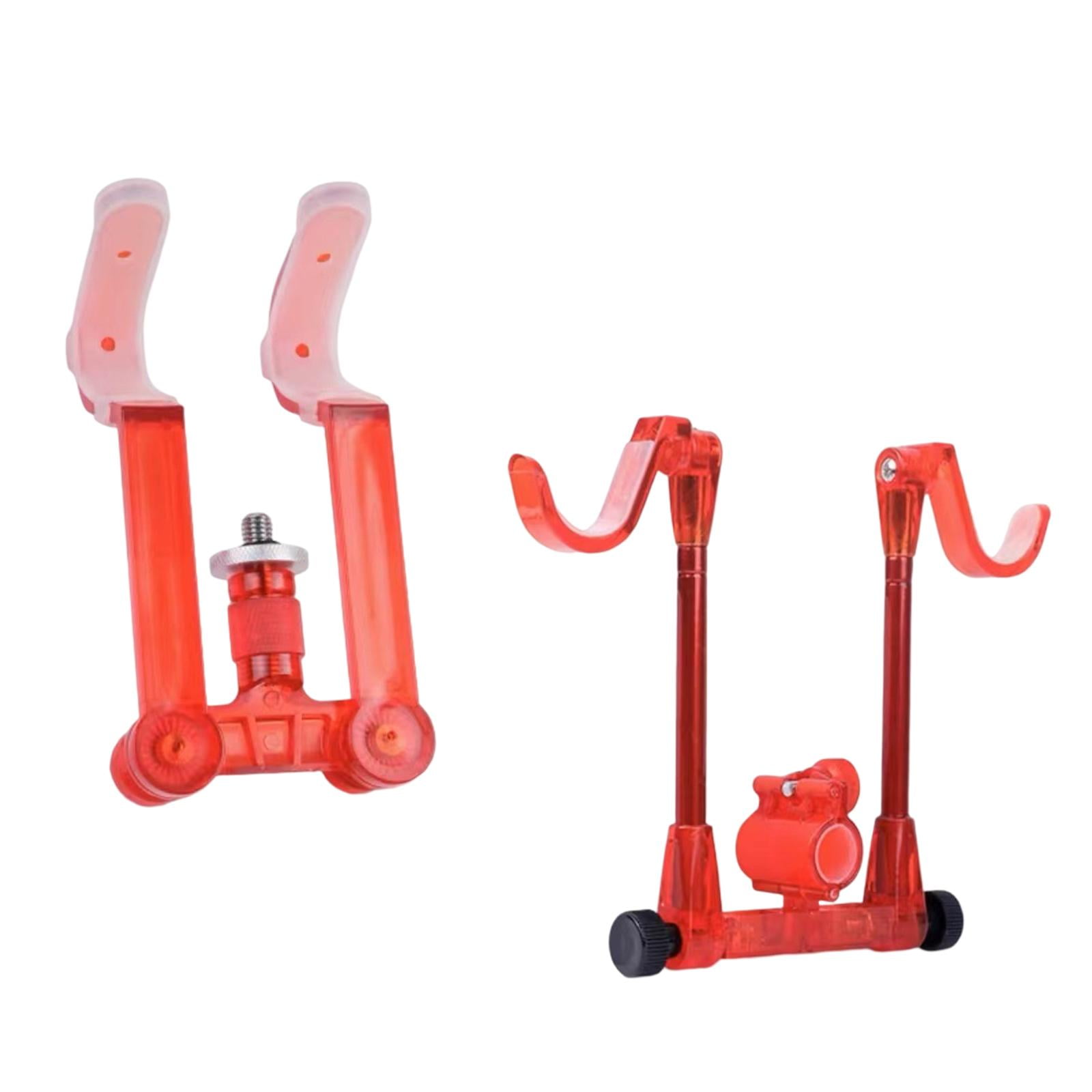 Aymzbd Fishing Rod Rack Stand Equipment Fishing Tool Adjustable Fishing Rod Bracket Red Red double 1 set