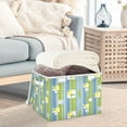thumbnail image 4 of IAUYY 42*32*30cm Storage Bin with Lid Storage Boxes with Handles,300D Oxford Fabric+Hollow Board Applicable to Clothes Storage Office Storage,Lemon Daisy, 4 of 6