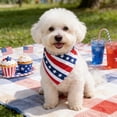 thumbnail image 4 of Patriotic 4th of July Dog Bandana, American Flag Dog Bandanas Triangle Bibs Scarf for Medium and Small Dogs, 4 of 6
