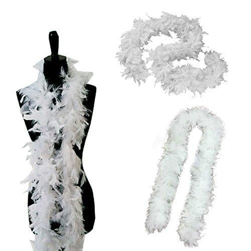Tigerdoe Feather Boas 72 Inch Long 2 Pack Marabou Boas Party Dress Up Costume Accessories 