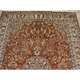 thumbnail image 4 of AHMEDANI Tapis Exclusif Orange Brûlé Rouille Floral Noué à la Main Laine Soie (9 x 6)', 4 of 9