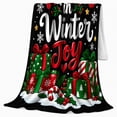 thumbnail image 2 of Wrapped Winter Joy Christmas Presents Holly, Festive Holiday Scene, Warm Flannel Blanket for Living Room and Reading Nook, Art Lovers Christmas Gift, Festive Home Decor, 2 of 9