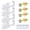 Gold-4, variant on VOCOO Disposable Ear Piercing Kit with Studs for Ears, Nose, and Lips, Set of 4, White