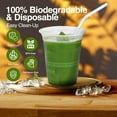 thumbnail image 4 of GREEVIRO Compostable Clear Plastic Cups, Reusable & Disposable, 9 Oz, 100 Pack, 4 of 7