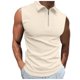 thumbnail image 1 of Chaleco informal sin mangas de poliéster para hombre - Camiseta deportiva de color liso para el gimnasio/vacaciones - Tallas S-XXXL, lavable a máquina, 1 of 5