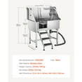 thumbnail image 2 of KFFKFF Stainless Steel Pet Grooming Tub, 38 inch Dog Washing Station with Storage Steps, Faucet, Showerhead, and Soap Holder for Pets of All Sizes (Left Door), 2 of 9