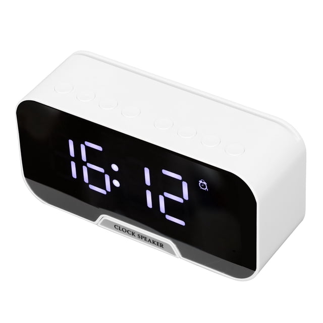 Altavoz Bluetooth portátil, D-88 Reloj Bluetooth multifuncional Reloj espejo Altavoz inalámbrico Bluetooth Reloj despertador LED Bluetooth Experiencia incomparable