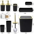 thumbnail image 3 of Bathroom Accessories Set - Gorgeous Bathroom Set, 10PC Bathroom Accessory Set, Toilet Brush, Trash Can, Qtip Holder Dispenser & Soap Dispenser, 3 of 12