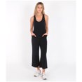 thumbnail image 1 of Hurley Women's Scoop Neck Cropped Jumpsuit, Caviar, Large, 1 of 3