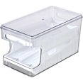 thumbnail image 5 of 1 soporte para huevos para refrigerador, cajas automáticas para enrollar huevos, recipientes para huevos de doble capa con tapa y diseño deslizante aptos para la mayoría de los refrigeradores, 5 of 5