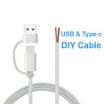 thumbnail image 4 of USB Type C Male Pigtail Cable Extension Power Cable 5V 2A USB C Socket to 2Pin Bare Wire Open End Connector Cable, 4 of 8