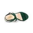 thumbnail image 4 of BLISSFUL STEP Chaussures pour Femmes Sandales Espadrilles à Talon Compensé Slingback à Brides Croisées Vert 6, 4 of 8