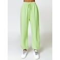 thumbnail image 6 of Arvbitana Women's Casual Jogger Pants Elastic High Waist Straight Athletic Trousers Solid Color Drawstring Sweatpants for Workout Streetwear, 6 of 7