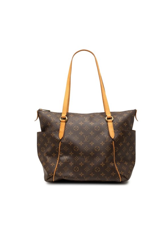 Pre-Owned Louis Vuitton Monogram Totally MM Tote Bag Shoulder M56689 Brown Leather Women's...