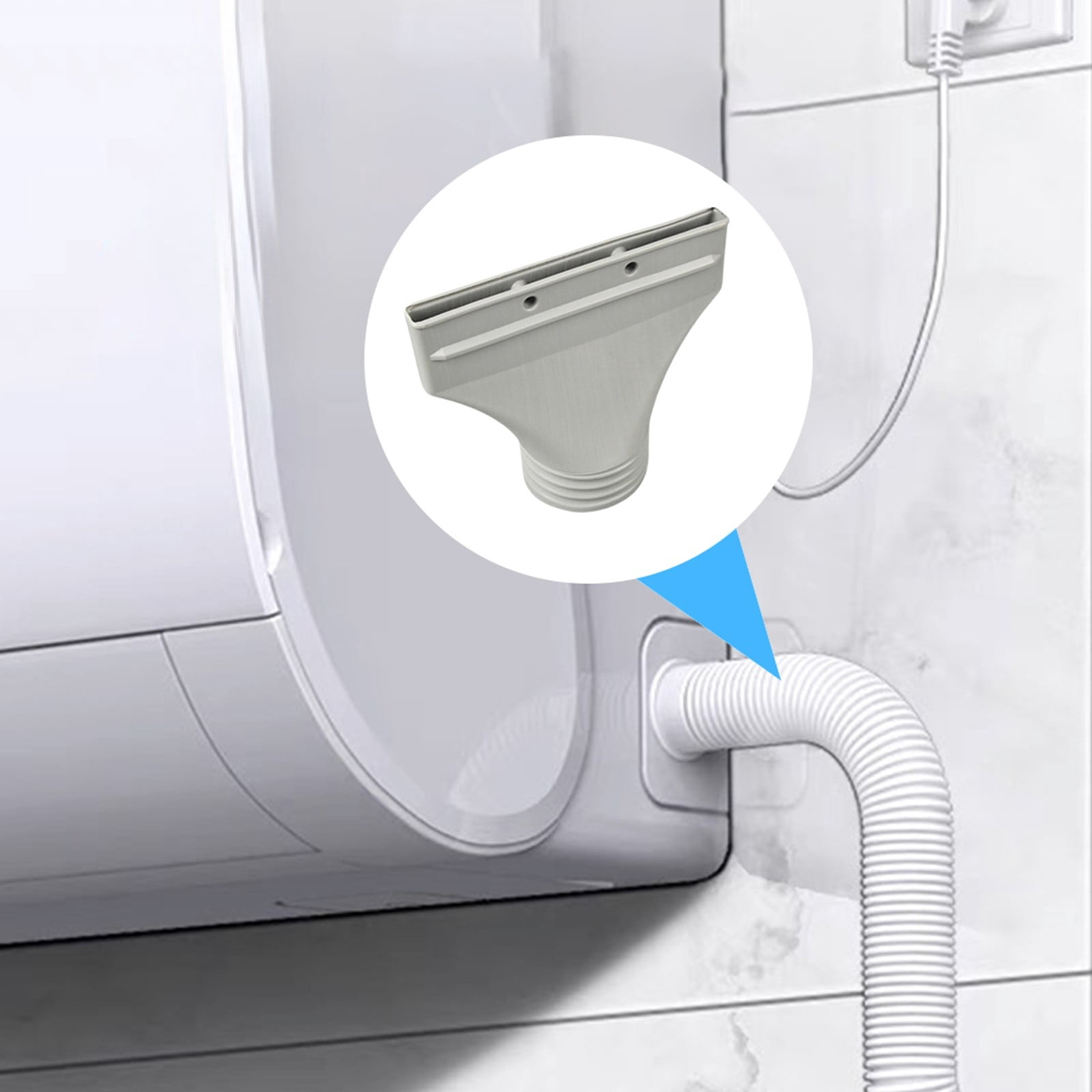 Flat AC Exhaust Hose Adapter - Universal Window/Roof Vent Plate for Portable Air Conditioners, Dryer Vents & Grow Tents (8.7" Height, Color as Shown)