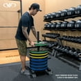 thumbnail image 5 of Valor Fitness Bumper Plate Storage Rack – Portable with Locking Wheels – Holds 500 lbs. of 2" Weight Plates – Organization Equipment, 5 of 8