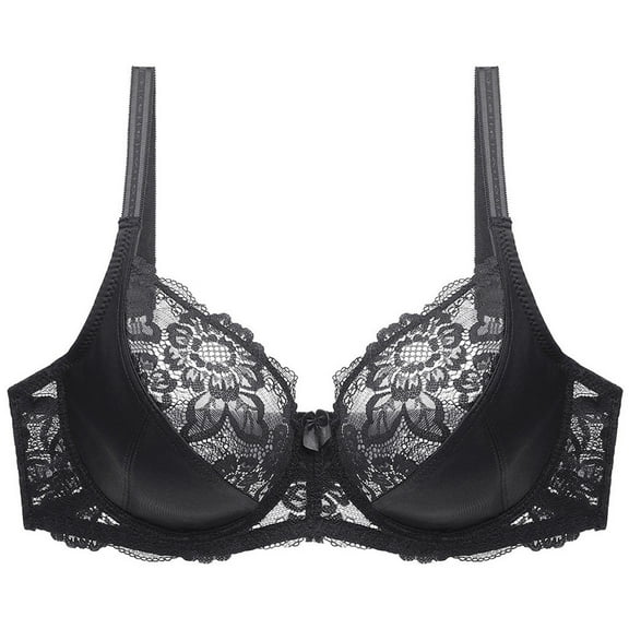 Women's Lace Bras, Minimizer Bra for Women - Plus Size Lace Bra Womans Full Coverage Bras Unlined Underwire Bra for Heavy Breast S-3XL