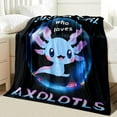 thumbnail image 3 of Axolotl Blanket for Girls, Just A Girl Who Loves Axolotls Gifts, Soft Cozy Flannel Throw Blanket Suitable for Sofa Bed Plush Blankets 50X60 Inch Kids Blanket, 3 of 5