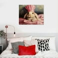 thumbnail image 5 of COMIO  Bunny Rabbit Resting in Bed Off-White Pink, Canvas Wall Art, 5 of 5