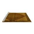 thumbnail image 2 of Ahgly Company Machine Washable Indoor Square Persian Yellow Traditional Area Rugs, 4' Square, 2 of 4