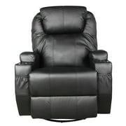 Heated Swivel Electric Massage Chair Ergonomic Full Body Massage Recliner