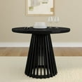 thumbnail image 2 of Plank+Beam 38" Lido Round Dining Table, Solid Wood Minimalist Kitchen Table for 4, Black, 2 of 9