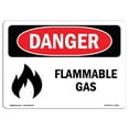 thumbnail image 1 of SignMission OS-DS-A-1218-L-2011 Panneau de Danger OSHA 12 x 18 Po - Gaz Inflammable, 1 of 1
