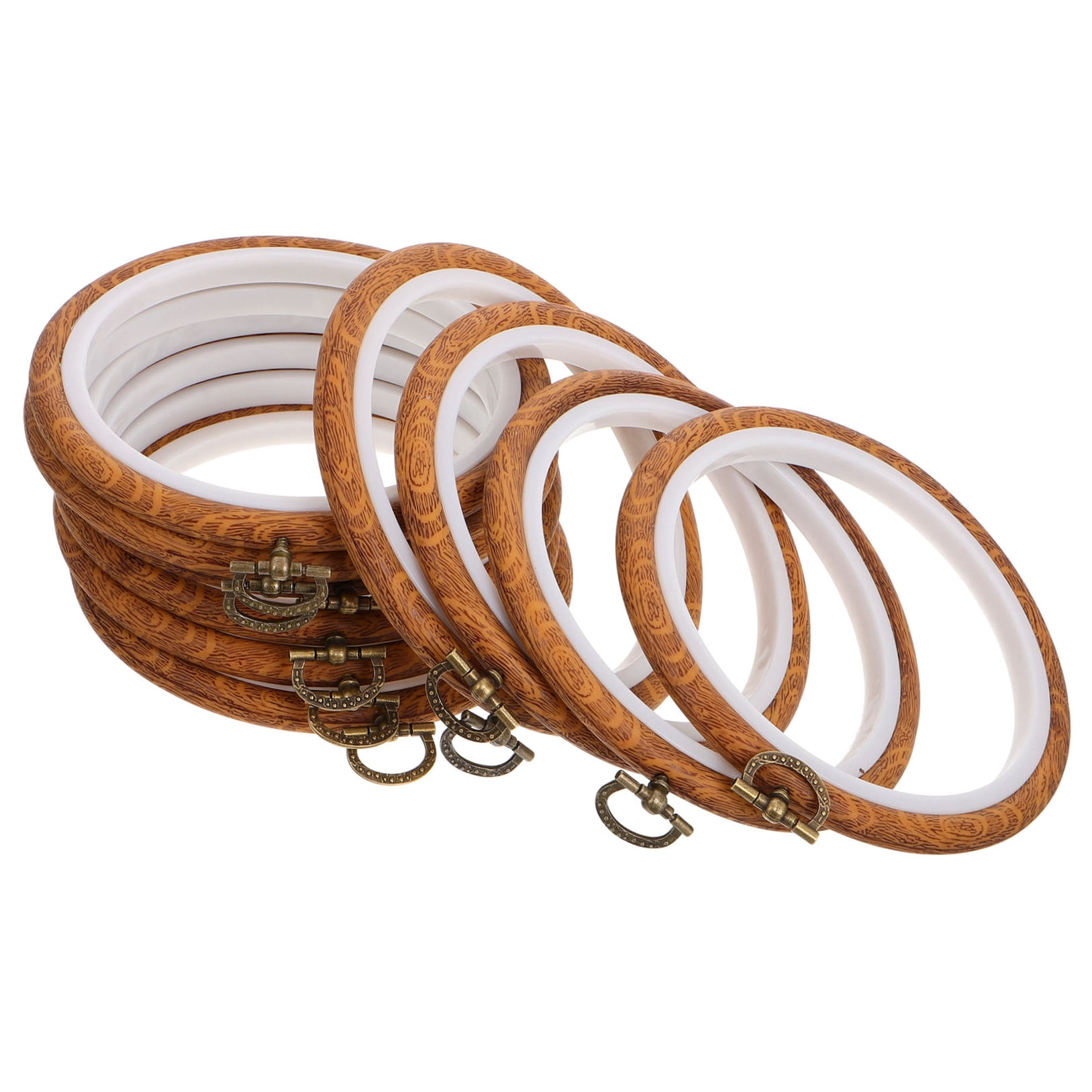BESTYASH 10PCS Small Embroidery Hoops for Ornaments and Crafts, Multi-Size PP Plastic Embroidery Kit Hoops for Projects