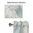 thumbnail image 7 of Aqua Grey Chrysanthemum Half Window Curtain 36 Inches Long, Farmhouse Botanical Floral Modern Window Treatment Curtain Drapes, Small Tier Curtains for Bathroom Over Sink, 27.5"x36", 2 Panels, 7 of 7