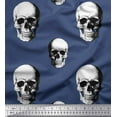 thumbnail image 1 of Soimoi Moss Georgette Fabric Horror Skull Halloween Printed Fabric 1 Yard 42 Inch Wide, 1 of 1
