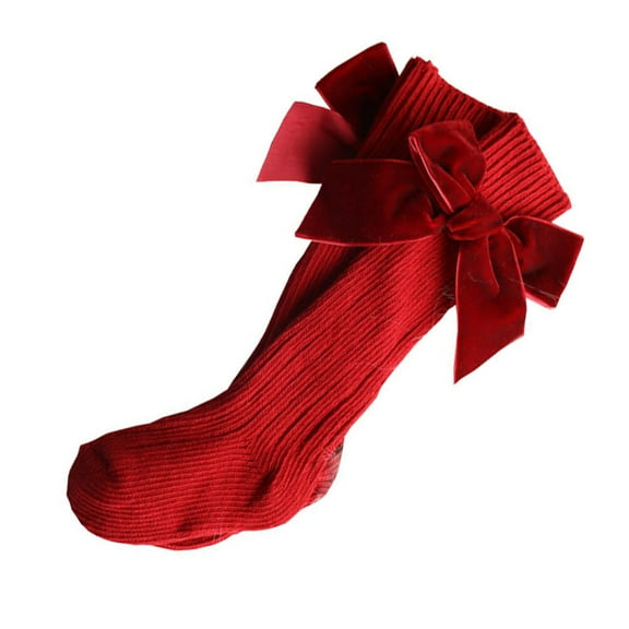 COSMOBETTY 1 Socks with Bow for Toddlers Breathable and Durable Mid-calf Length Style