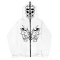 thumbnail image 4 of Sudadera de calavera oscura Y2K europea y americana, sudaderas con capucha para hombres y mujeres, sudadera gótica para parejas Harajuku, sudadera de Cremallera larga de gran tamaño, 4 of 4