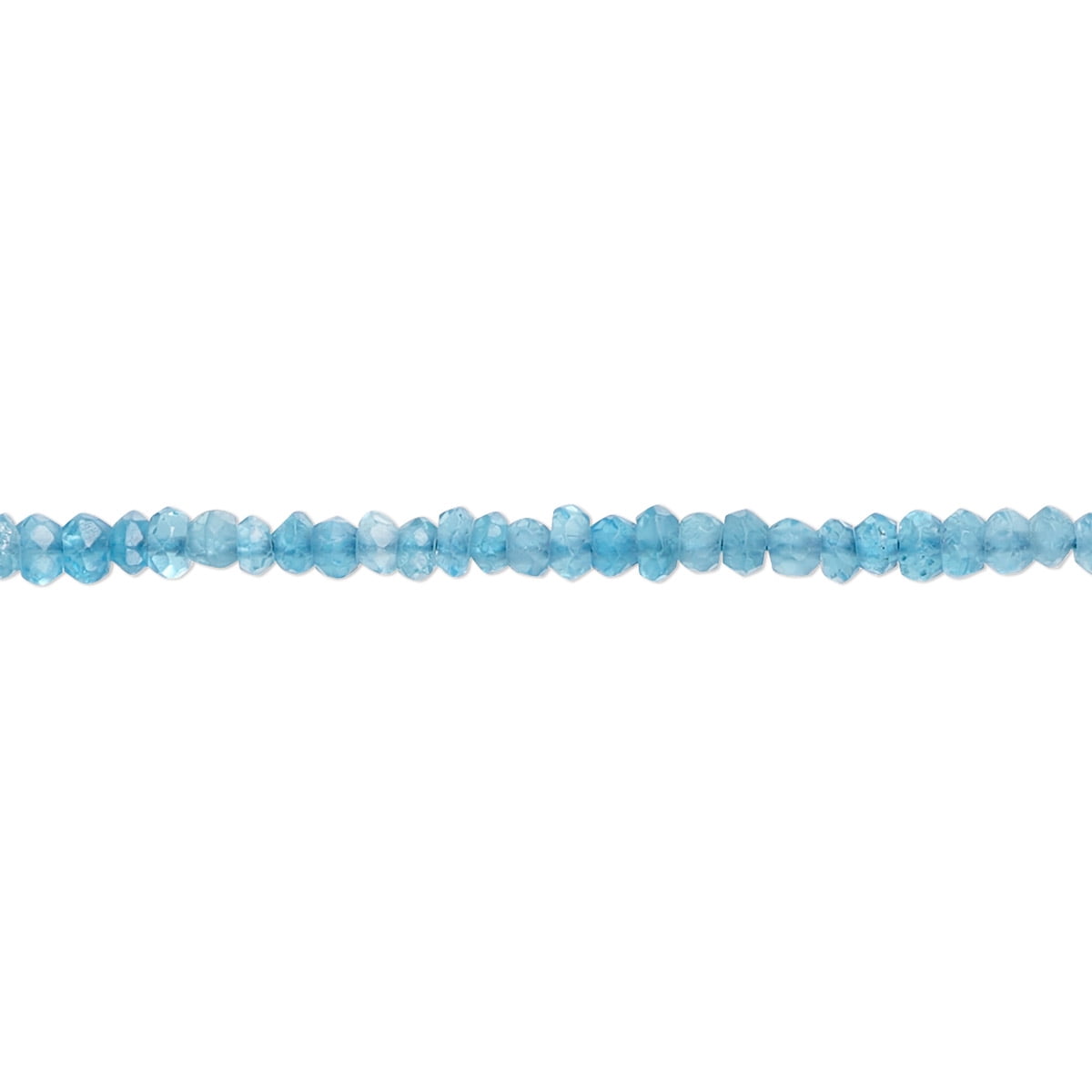 Beautiful Natural Blue Neon Apatite Gemstone 3 MM Rondelle Faceted Drilled Beads 