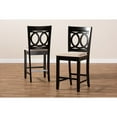 thumbnail image 6 of Baxton Studio Lenoir Modern and Contemporary Sand Fabric Upholstered Espresso Brown Finished Wood Counter Height Pub, 6 of 7