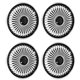 thumbnail image 2 of 4 Pcs 16in Wheel Hub Cap Silver Color Wheel Rim Fully Wrap Cover Trim Replacement for Ford Escape, 2 of 5