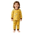 thumbnail image 4 of CAICJ98 Toddler Boy Pajamas Dinosaur Sleepwear Long Sleeve Cotton 2 Piece Little Boy Pjs Set Baby Girls Clothes (Yellow,0-3 Months), 4 of 8
