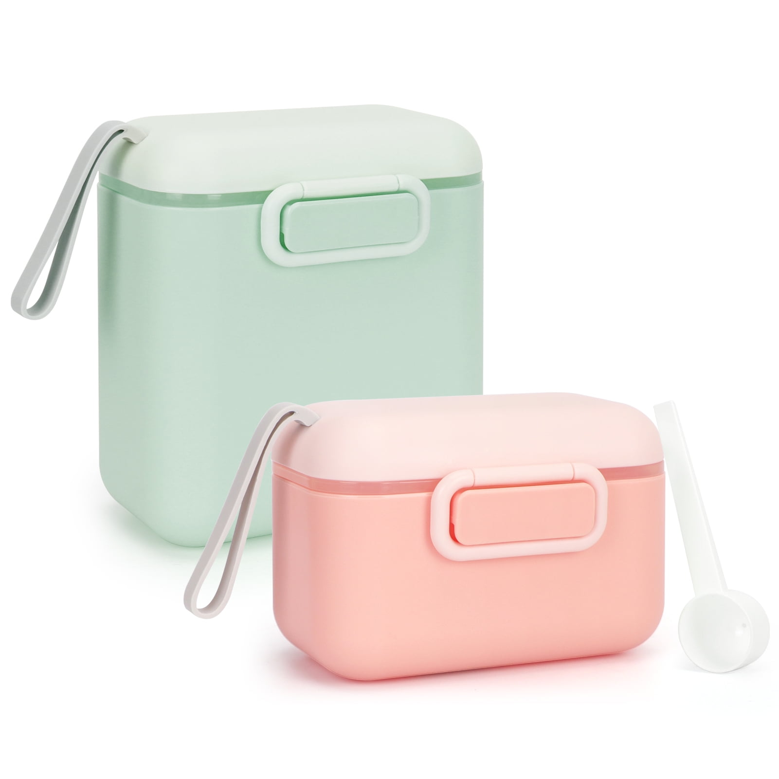 Toplive 2PCS Baby Milk Powder Dispenser, 400ml+200ml Formula Milk