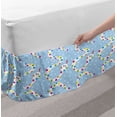 thumbnail image 2 of Snake Bed Skirt, Funny Cartoon Style Snakes with Colorful Polka Dots Joyful Layout, Elastic Bedskirt Dust Ruffle Wrap Around for Bedding Decor, 4 Sizes, Pale Sky Blue Multicolor, by Ambesonne, 2 of 2