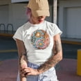 thumbnail image 2 of Distressed Balance Over Hustle - Retro Flowers Art Merch Gift, Tan T-Shirt, Small, 2 of 5