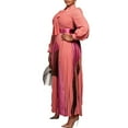 thumbnail image 2 of Women's Fall Dresses Flowy Casual Floral Maxi Dress Smocked Tiered Long Dress, 2 of 5