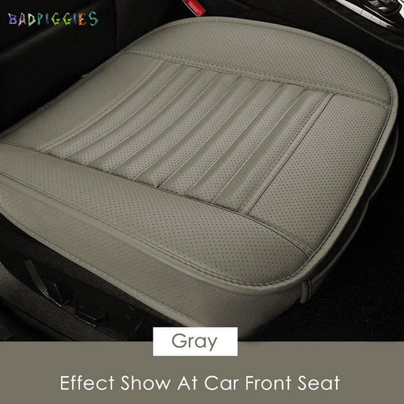 BadPiggies Universal All-inclusive Front Car Seat Cushion, Breathable Bamboo Charcoal Seat Cover Pad Comfortable For Auto Car Supplies, Gray